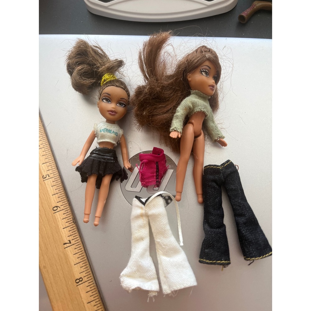 Bratz Lil Bratz Mini Doll Lot MGA Vintage Y2K Fashion Dolls with Extra Clothes